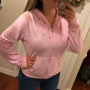 Victoria’s Secret zip up, light pink